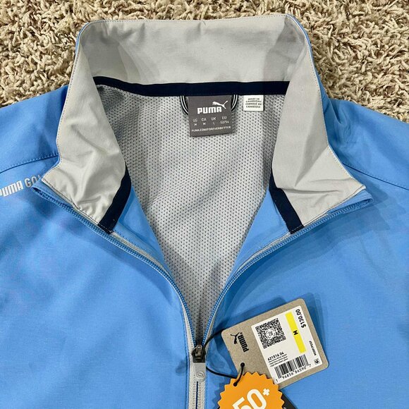 Puma Men’s Monterey Wind Golf Jacket Blue, Size Medium (New) - Picture 8 of 16